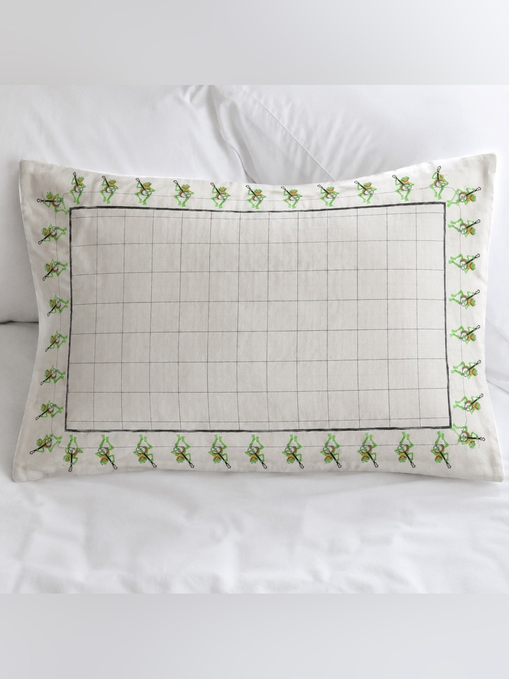 Jim Henson Kermit T Frog Pillowcase Vintage Standard Sham Banjo 🐸